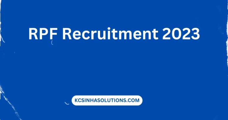 RPF Recruitment 2023