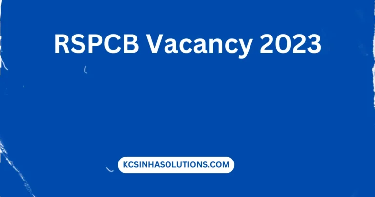 RSPCB Vacancy 2023
