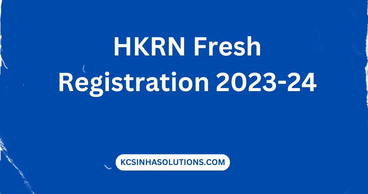 HKRN Fresh Registration