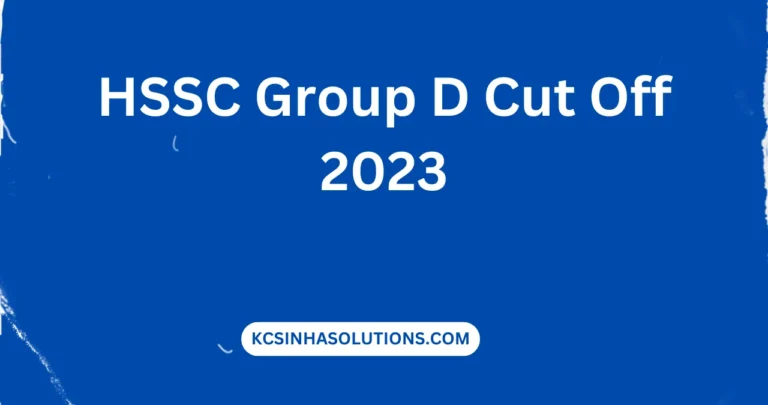 HSSC Group D Cut Off 2023