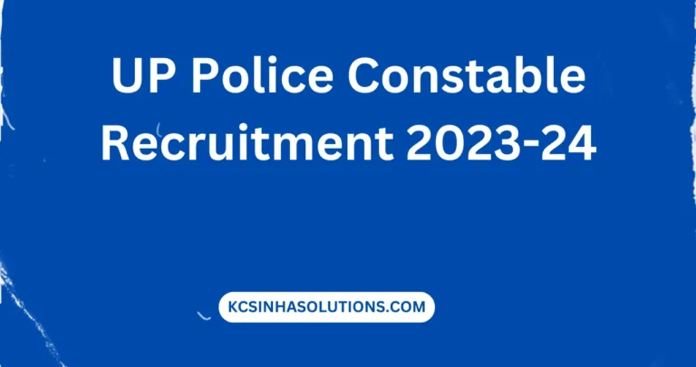 UP Police Constable Recruitment 2023-24